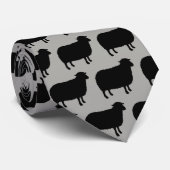 Black Sheep Silhouettes Pattern Stropdas (Opgerold)