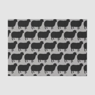 Black Sheep Silhouettes Pattern Tissuepapier