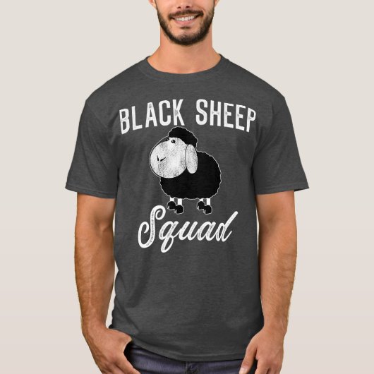 Black Sheep Squad Funny Black Sheep T-shirt (Voorkant)