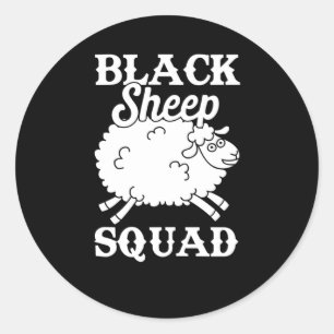 Black Sheep Squad Sheep Lover Schäfer Ronde Sticker