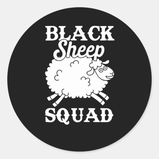 Black Sheep Squad Sheep Lover Schäfer Ronde Sticker (Voorkant)