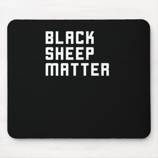 Black Sheep Sticker Muismat (Voorkant)