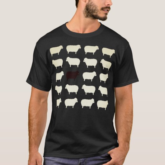 Black Sheep Sweater Pattern Classic T-Shirt (Voorkant)