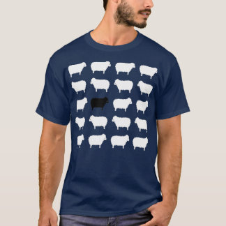 Black Sheep Sweater Pattern T-shirt