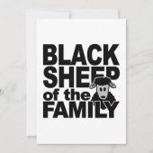 BLACK SHEEP-uitnodiging, pas aan Kaart (Voorkant)