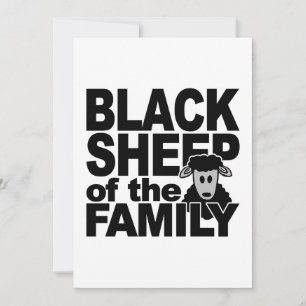 BLACK SHEEP-uitnodiging, pas aan Kaart