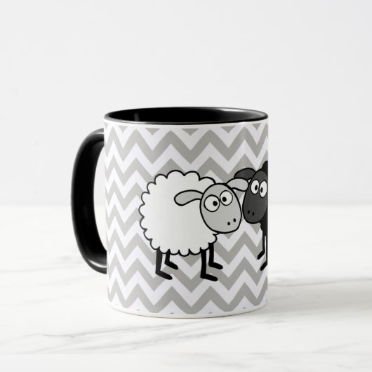 Black Sheep White Sheep Black 11 oz Combo Mok (Voorkant links)