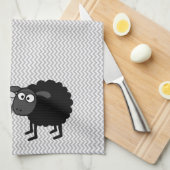 Black Sheep White Sheep Kitchen Towel 16 x 24 inch Theedoek (Quarter Fold)