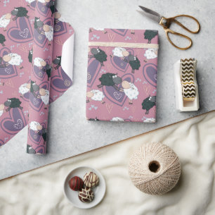 Black Sheep White Sheep Love Cadeaupapier