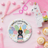 Black Sheepadoodle Hond Verjaardag Papieren Bordje (Feest)