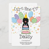 Black Sheepadoodle Hond Verjaardagsfeestje Kaart (Voorkant / Achterkant)