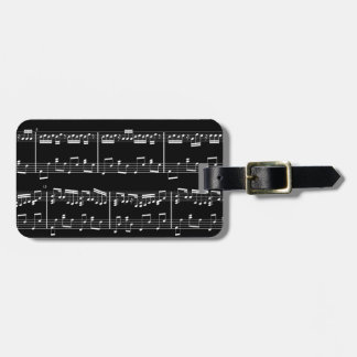 Black Sheet Music Bagagelabel