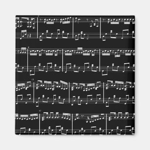 Black Sheet Music Magnet