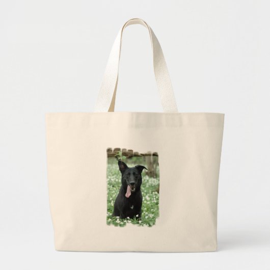 Black Shepherd Canvas Bag Grote Tote Bag (Voorkant)