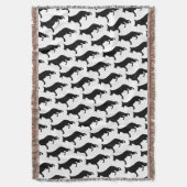 Black Shepherd Dog-patroon Deken (Voorkant Verticaal)