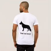 Black Shepherd Dog T-shirt (Achterkant volledig)