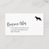 Black Shepherd Hond illustratie Visitekaartje (Achterkant)