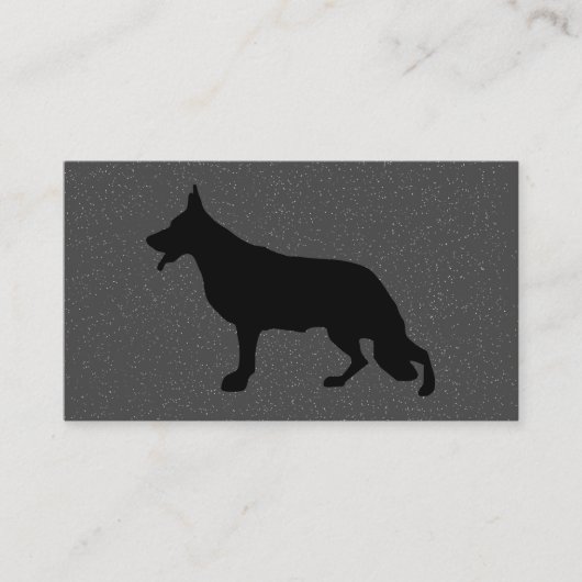 Black Shepherd Hond illustratie Visitekaartje (Voorkant)