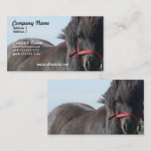 Black Shetland Pony Visitekaartje (Voorkant / Achterkant)