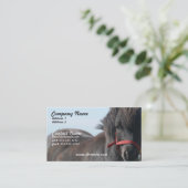 Black Shetland Pony Visitekaartje (Staand voorkant)