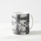 Black Shibori Pattern Tie Dye Art Coffee Mok (Voorkant rechts)