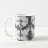Black Shibori Pattern Tie Dye Art Coffee Mok (Links)