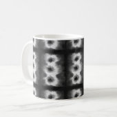 Black Shibori Pattern Tie Dye Art Koffiemok (Voorkant links)