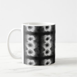 Black Shibori Pattern Tie Dye Art Koffiemok