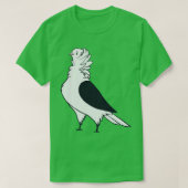 Black Shield Old German Owl Pigeon T-shirt (Design voorkant)