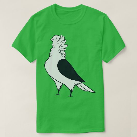 Black Shield Old German Owl Pigeon T-shirt (Design voorkant)