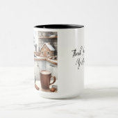 Black Shih Tzu Bedankt Kerstkoffie Mok Cup (Midden)
