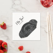 Black Shih Tzu Cocktail servetten bruiloft (Insitu)