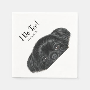 Black Shih Tzu Cocktail servetten bruiloft