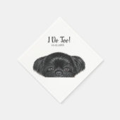 Black Shih Tzu Cocktail servetten bruiloft (Hoek)
