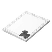 Black Shih Tzu Cute Cartoon Dog Illustratie Notitieblok (Linkerzijde)