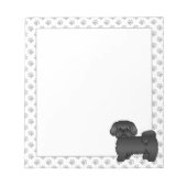 Black Shih Tzu Cute Cartoon Dog Illustratie Notitieblok (Voorkant)