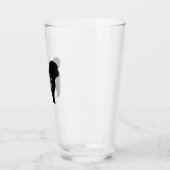 Black Shih Tzu Dog Silhouet gepersonaliseerd Glas (Links)