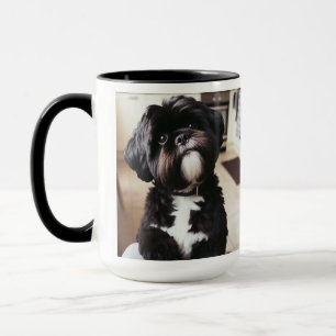 Black Shih Tzu Ik kan de Mok van Kerstmis uitlegge