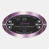 Black Shimmery Paars Decor Logo Product Labels (Voorkant)