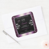 Black Shimmery Paars Decor Logo Product Labels (Envelop)