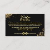 Black Shine Gold Foil BB Glow Treatment Visitekaartje (Achterkant)