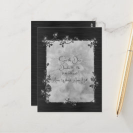 Black Shiny Elegant Sparkly Frame Save the Date Briefkaart
