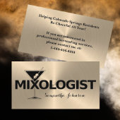 Black & Shiny Gold Event Bartender Visitekaartje