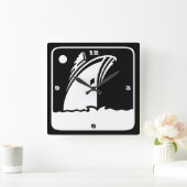 Black Ship Cruise - Retro Style Wall Clock Vierkante Klok (Huis)
