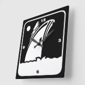 Black Ship Cruise - Retro Style Wall Clock Vierkante Klok (Hoek)