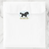 Black Shire Horse met Blaze en Stockings Ronde Sticker (Tas)
