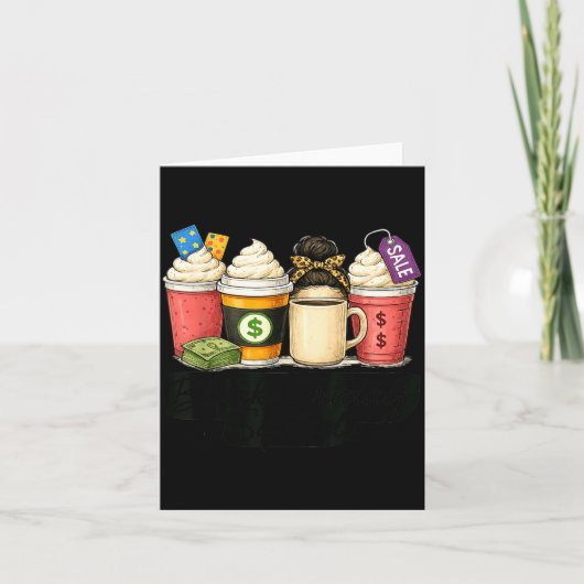 Black Shopng Friday Squad Coffee C Coffee Lovers Kaart (Voorkant)