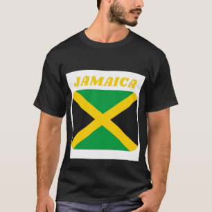 Black Short hoeve Jamaican Flag T-Shirt