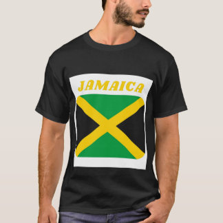 Black Short hoeve Jamaican Flag T-Shirt