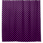 Black Shower Curtain met roze harten Douchegordijn (Voorkant)